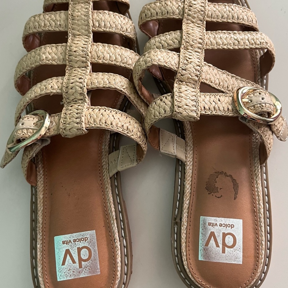DV by Dolce Vita Women's Woven Sandals in Cream